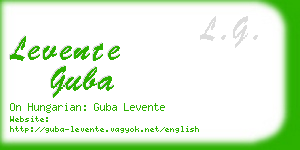 levente guba business card